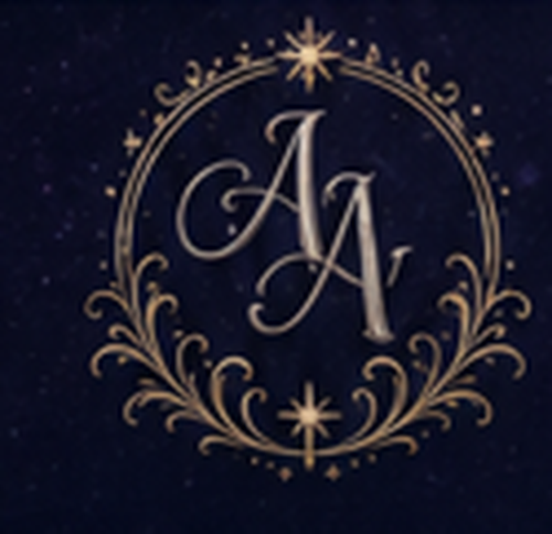 AA monogram in ornate wreath